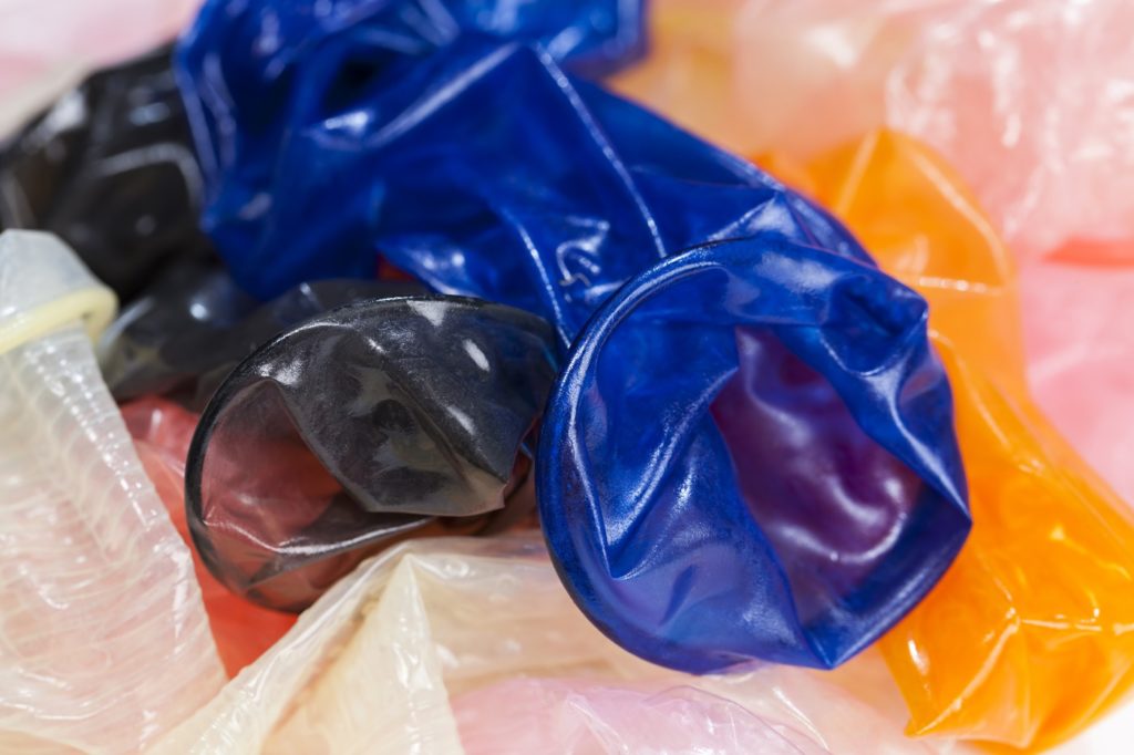 Colored Condoms without Packaging